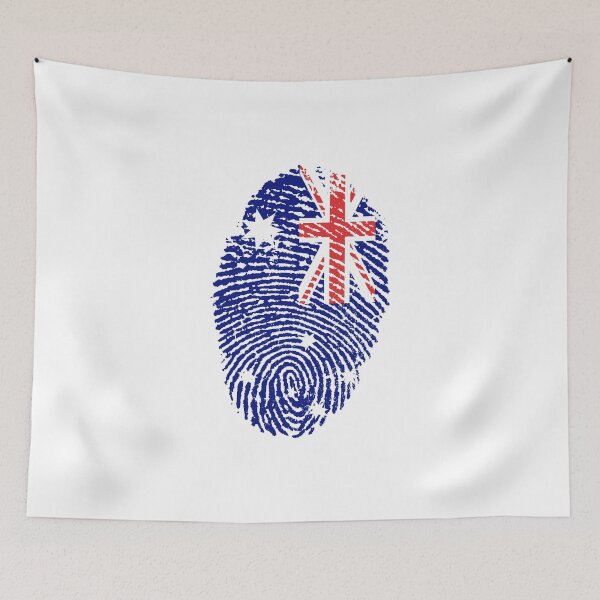 Item preview, Australia fingerprint flag designed and sold by vintage-shirts.