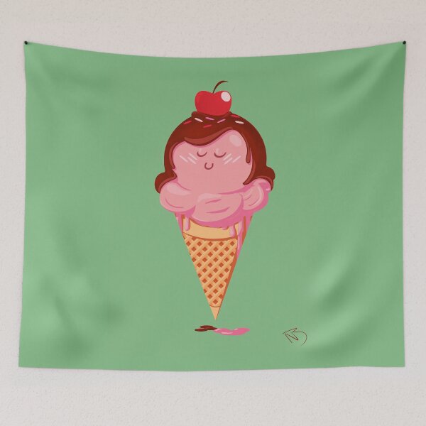 Aperçu de l'œuvre Tasty Strawberry Ice cream Cone créée et vendue par NiallByrne.