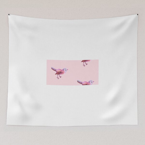 Artikelvorschau, Singvogel Magenta auf Rosa entworfen und verkauft von ThistleandFox.