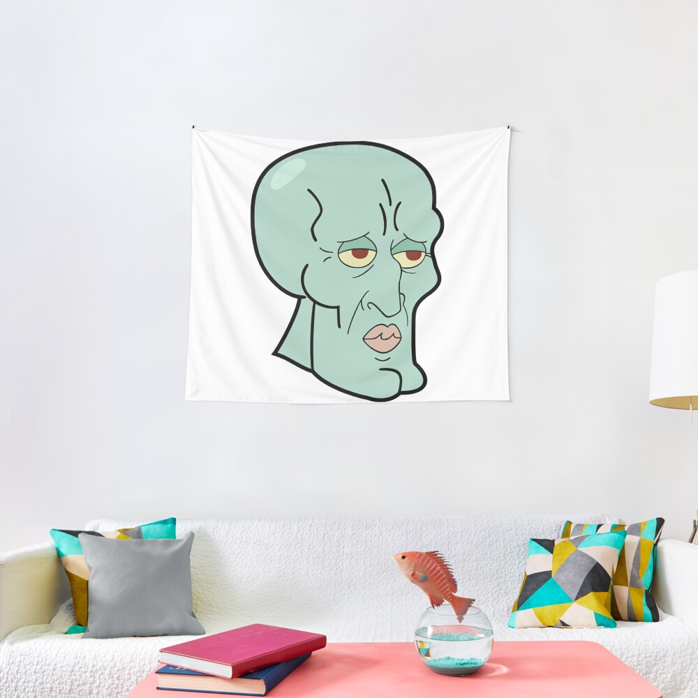 Handsome Squidward Large Tapestry By Vouch Redbubble 9765