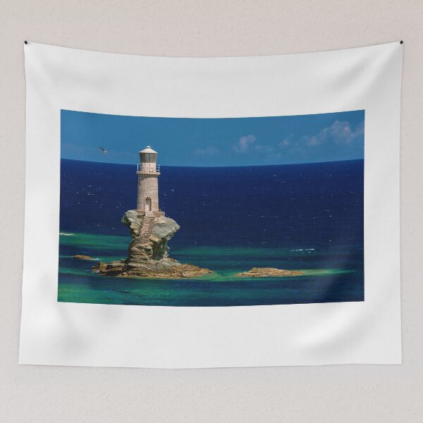 Item preview, Lighthouse Tourlitis in Andros and a seagull designed and sold by Antonis Lemonakis.