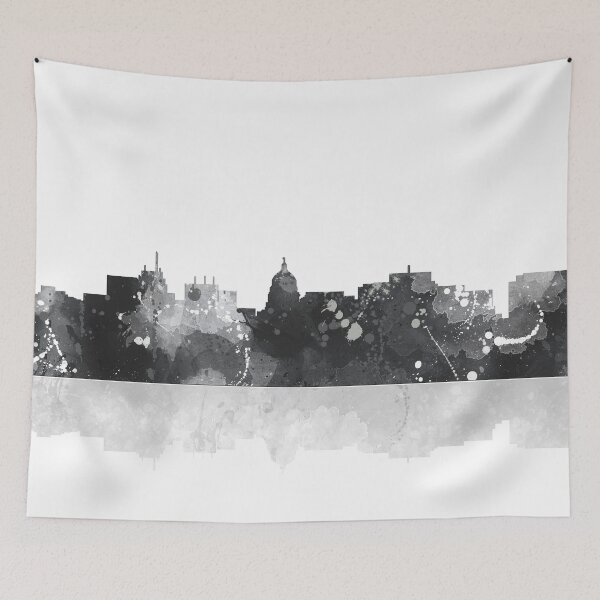 Item preview, Madison, Wisconson Skyline - Black and White designed and sold by Marlene Watson-Hall.
