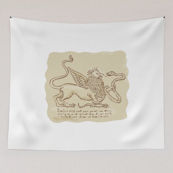 Item preview, Griffin Fighting Snake Side Etching designed and sold by patrimonio.