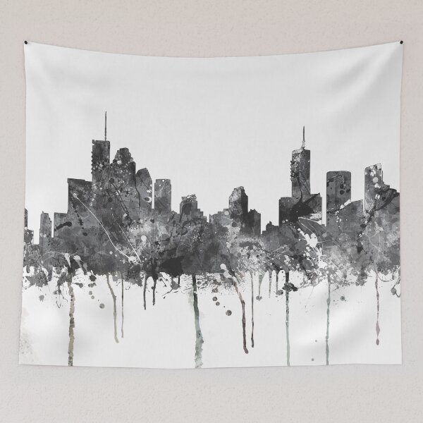 Item preview, Brisbane, Queensland Skyline - B&W designed and sold by Marlene Watson-Hall.