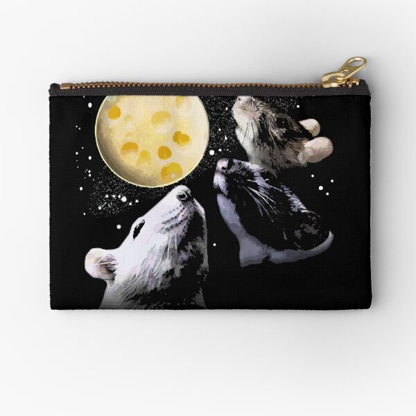 Three Rat Moon Zipper Pouch