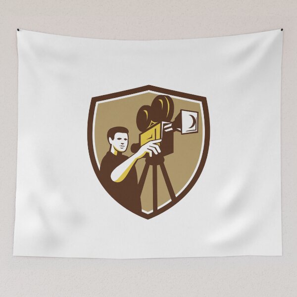 Item preview, Movie Director Movie Film Camera Shield Retro designed and sold by patrimonio.