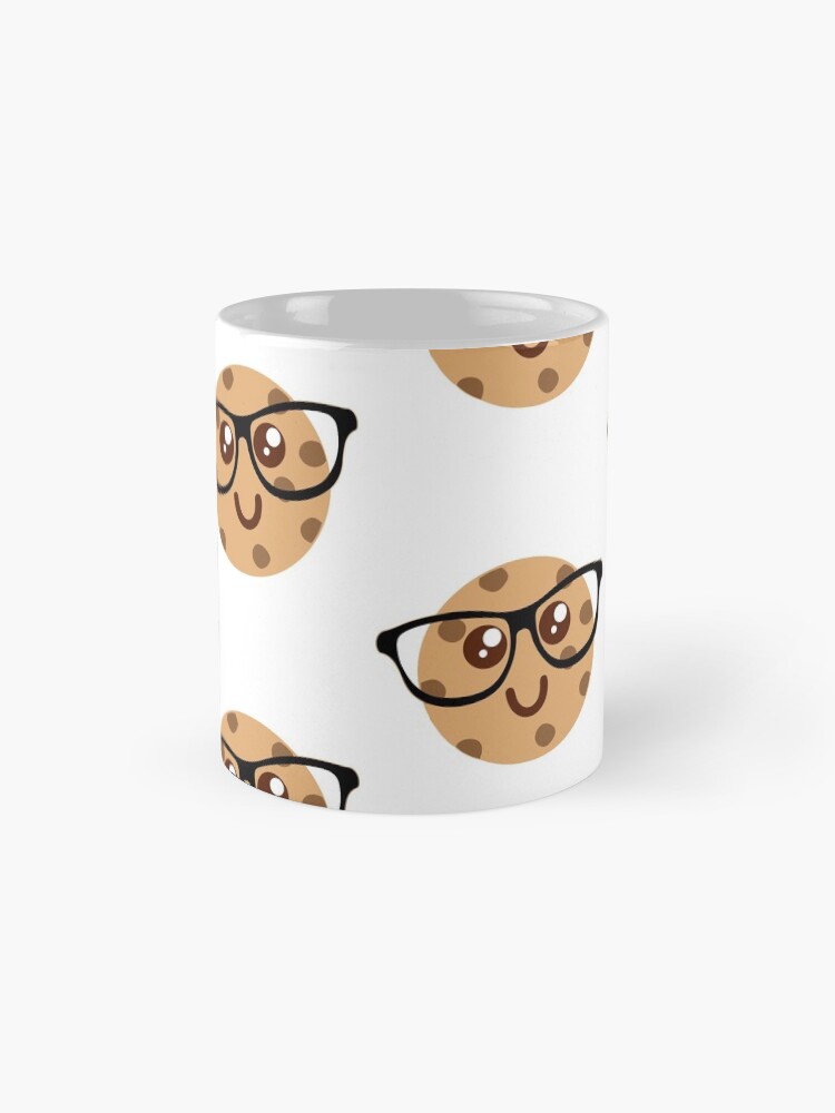 "Cute Chocolate Chip Cookie Wearing Glasses Smart Cookies" Coffee Mug