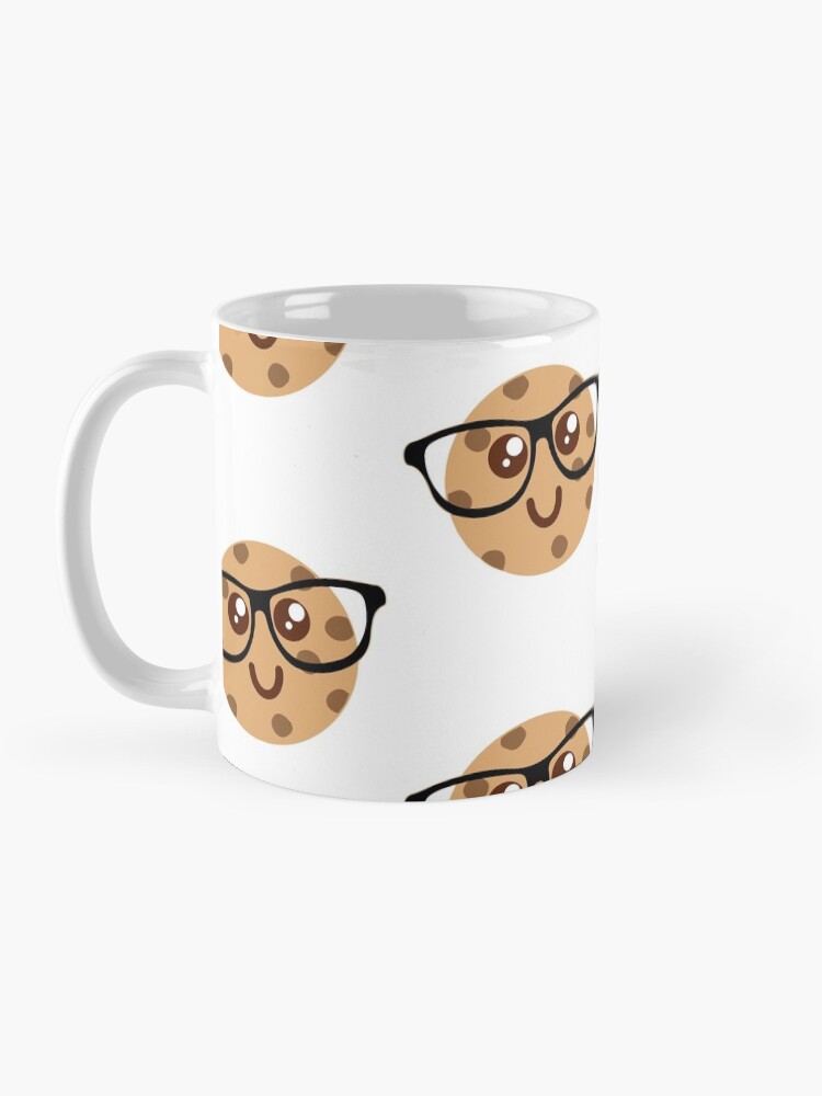 "Cute Chocolate Chip Cookie Wearing Glasses Smart Cookies" Coffee Mug