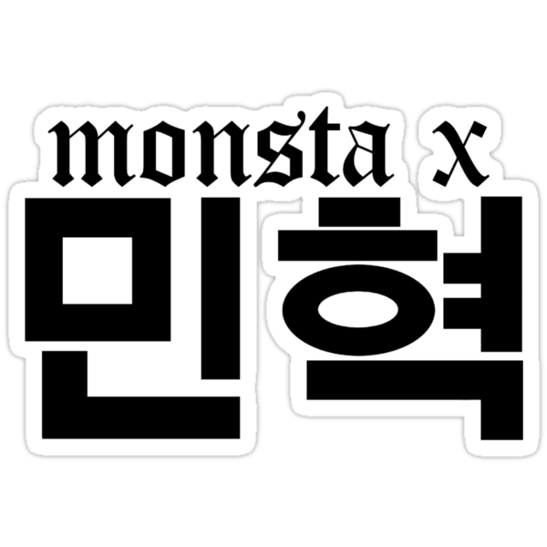 "Monsta X Minhyuk Name/Logo" Stickers by PaolaAzeneth | Redbubble