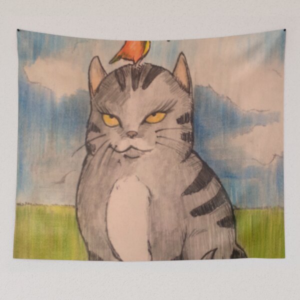 Item preview, cat and bird designed and sold by Desenatorul1976.