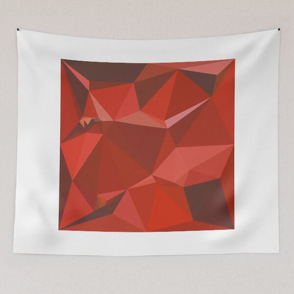 Item preview, Auburn Red Abstract Low Polygon Background designed and sold by retrovectors.