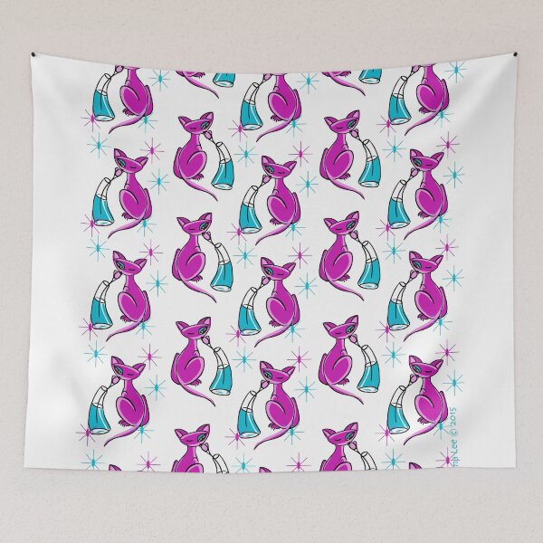 Item preview, Cat and Posey; Psychedelic pop design designed and sold by Alma Lee.