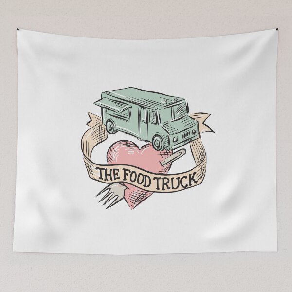 Item preview, Food Truck Heart Fork Etching designed and sold by patrimonio.