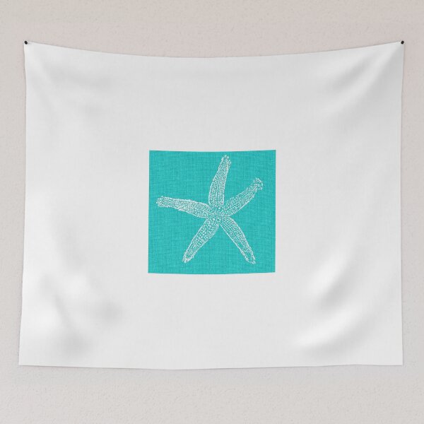 Item preview, Aqua Blue with White Starfish designed and sold by Greenbaby.