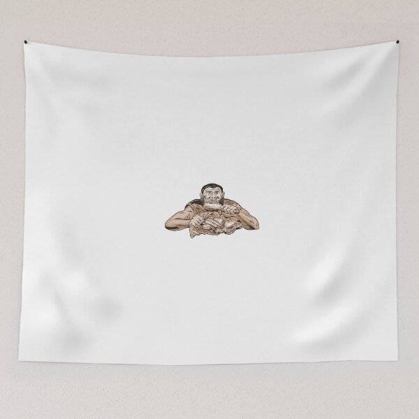 Item preview, Hombre de Neanderthal comiendo Paleo Diet Etching designed and sold by patrimonio.
