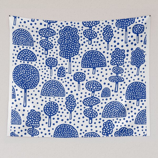 Item preview, Arboretum 230715 - Navy Blue on White designed and sold by Artberry.