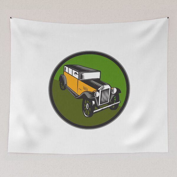 Item preview, Vintage Car Hi Angle Circle Woodcut designed and sold by patrimonio.