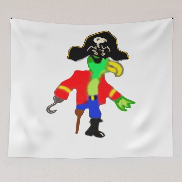 Item preview, Silly Pirate Parrot Pete And His Cool Pirate Hat designed and sold by pinkyjainpan.