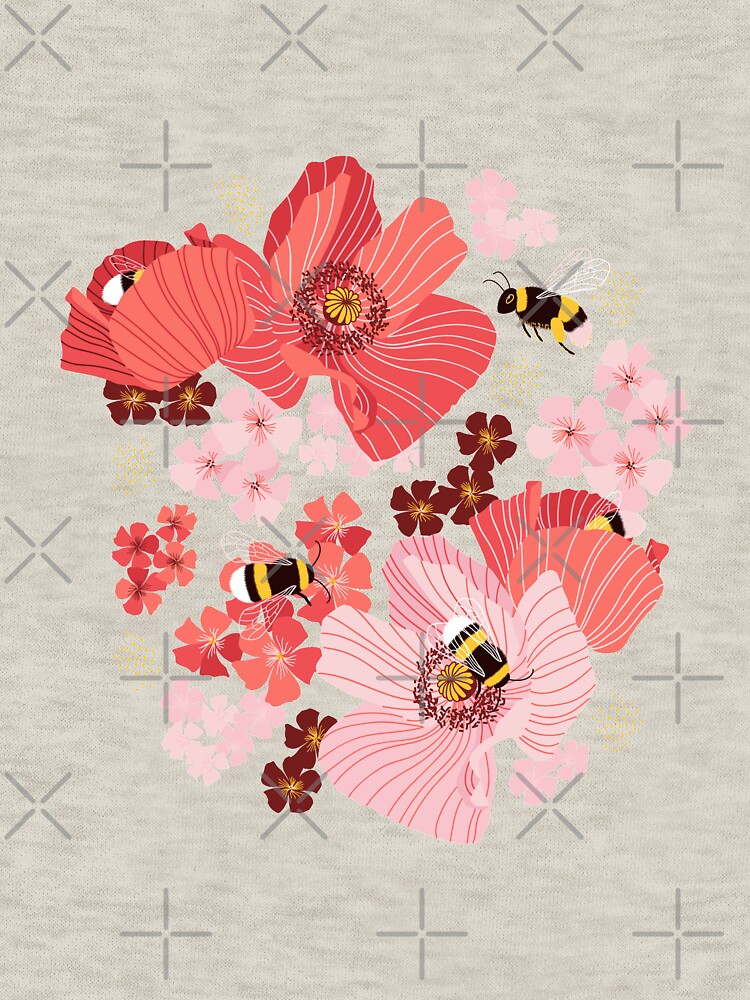 Bumblebees and pollen (with stickers) by nadyanadya