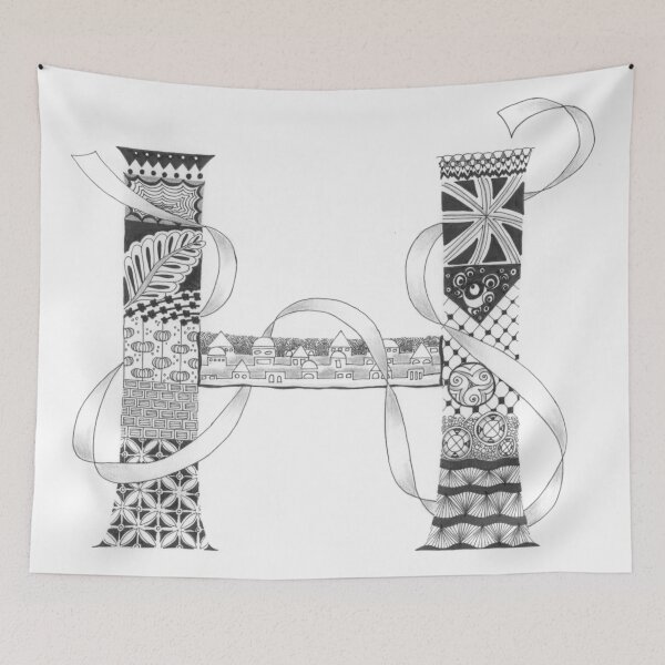 Item preview, Zentangle®-Inspired Art - Tangled Alphabet - H designed and sold by Laurel Storey, CZT.