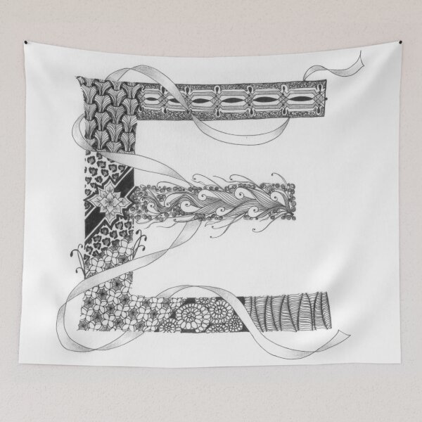 Item preview, Zentangle®-Inspired Art - Tangled Alphabet - E designed and sold by Laurel Storey, CZT.