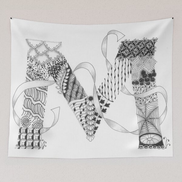 Item preview, Zentangle®-Inspired Art - Tangled Alphabet - M designed and sold by Laurel Storey, CZT.