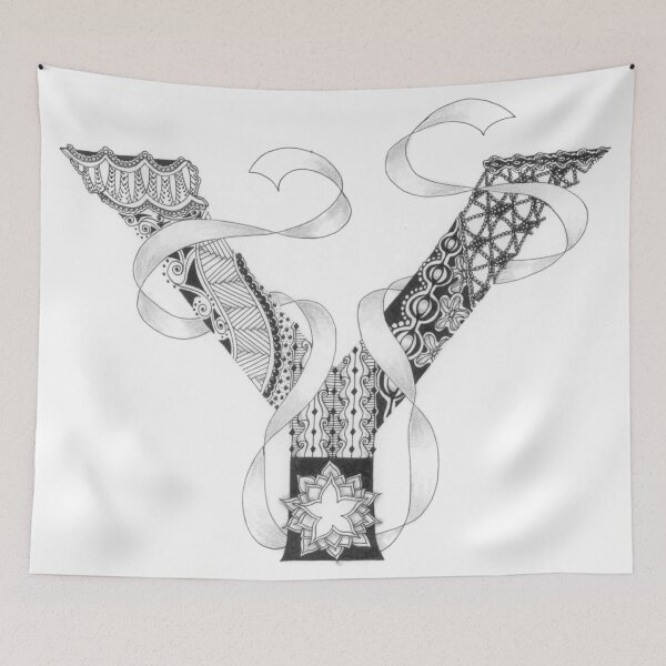 Item preview, Zentangle®-Inspired Art - Tangled Alphabet - Y designed and sold by Laurel Storey, CZT.