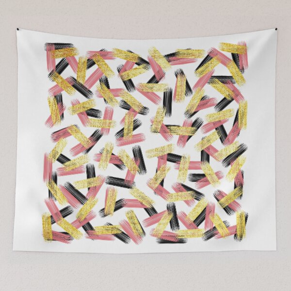 Item preview, Elegant Pink, Black, and Gold Brushstroke Pattern designed and sold by Blkstrawberry.