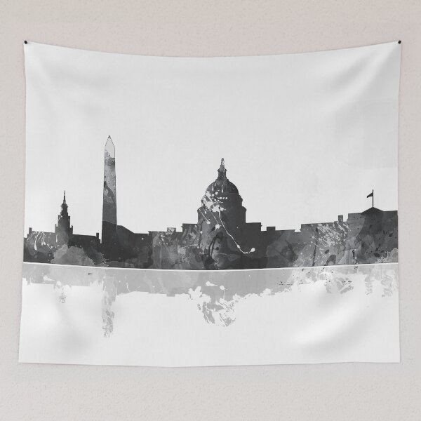 Item preview, Washington, DC Skyline - B&W designed and sold by Marlene Watson-Hall.