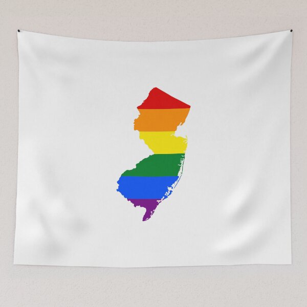 Item preview, LGBT Flag Map of New Jersey  designed and sold by abbeyz71.