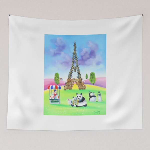 Aperçu de l'œuvre La tour Eiffel faite de moutons créée et vendue par GORDON BRUCE ART.