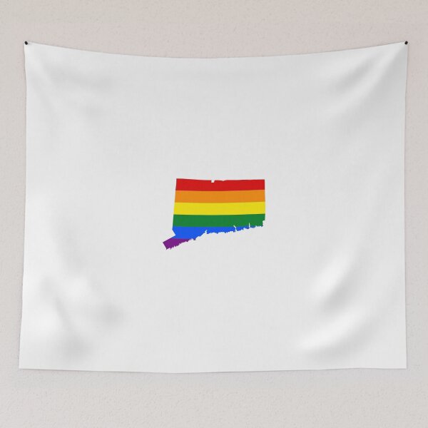 Item preview, LGBT Flag Map of Connecticut  designed and sold by abbeyz71.
