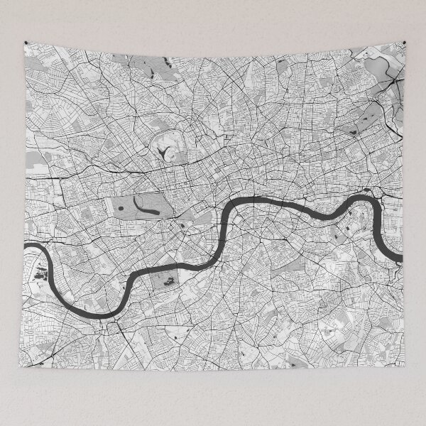 Item preview, London Map Gray designed and sold by HubertRoguski.