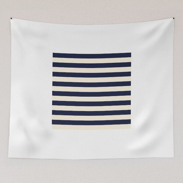 Item preview, Navy Ivory Bold Stripes designed and sold by DoucetteDesigns.