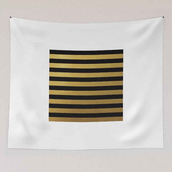 Item preview, Black Gold Bold Stripes designed and sold by H. Doucette Studio.
