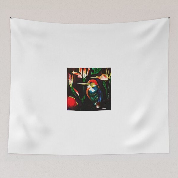 Item preview, Kingfisher on black  designed and sold by Pipsilk.