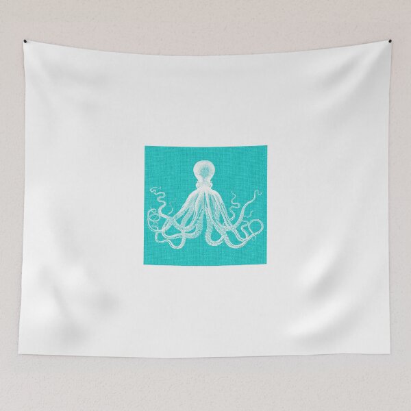 Item preview, Aqua Blue with White Octopus designed and sold by Greenbaby.