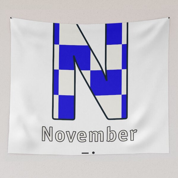 Item preview, N = November designed and sold by Hell-Prints.