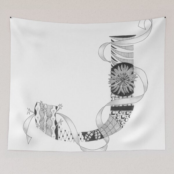 Item preview, Zentangle®-Inspired Art - Tangled Alphabet - J designed and sold by Laurel Storey, CZT.