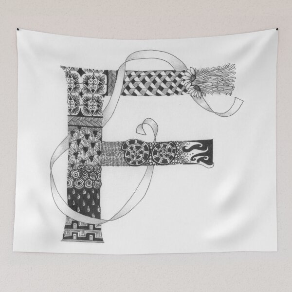 Item preview, Zentangle®-Inspired Art - Tangled Alphabet - F designed and sold by Laurel Storey, CZT.