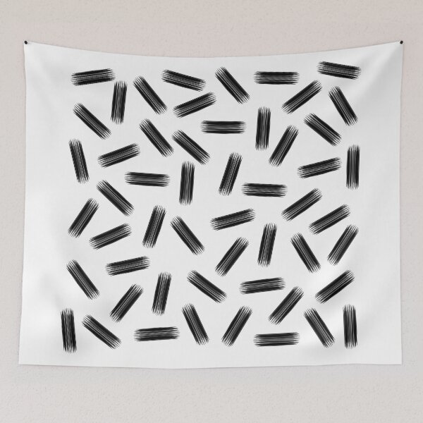 Item preview, Elegant Black & White Brushstroke Pattern designed and sold by Blkstrawberry.