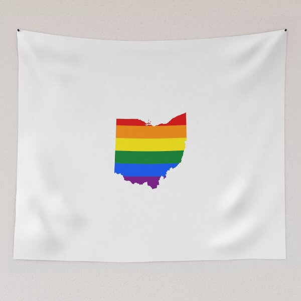Item preview, LGBT Flag Map of Ohio  designed and sold by abbeyz71.