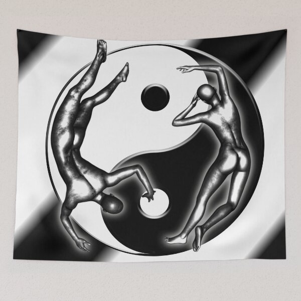 Item preview, DAZ Yin Yang LARGE Duvet designed and sold by GolemAura.