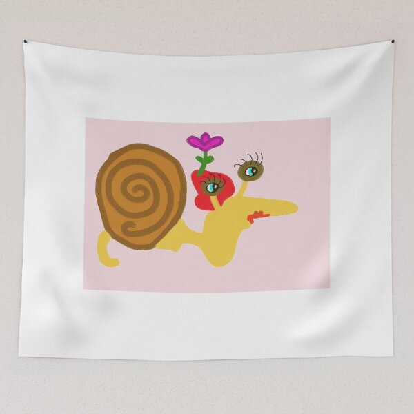 Aperçu de l'œuvre Madam Snail In Her Red Hat créée et vendue par pinkyjainpan.