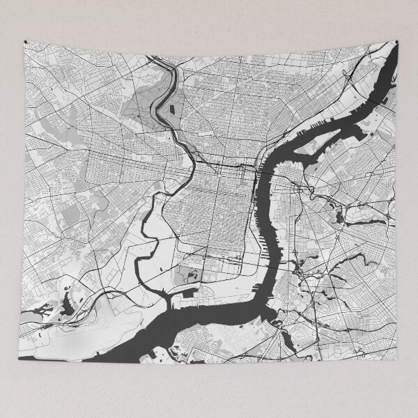 Item preview, Philadelphia Map Gray designed and sold by HubertRoguski.