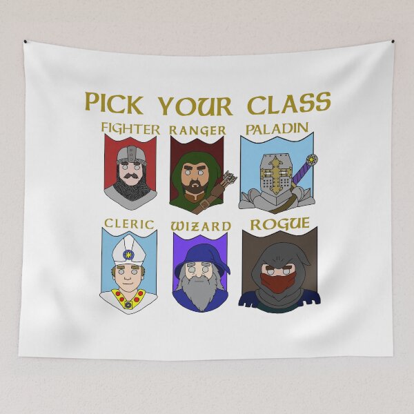 Item preview, Pick Your Character Class designed and sold by TheBitGeek.