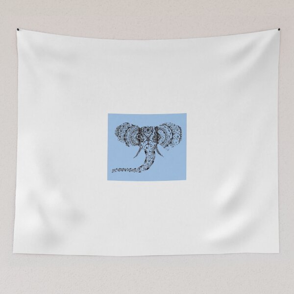 Item preview, Pastel Blue Elephant Mandala designed and sold by inklingsbyellie.