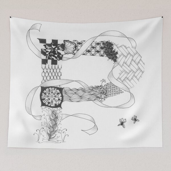 Item preview, Zentangle®-Inspired Art - Tangled Alphabet - P designed and sold by Laurel Storey, CZT.