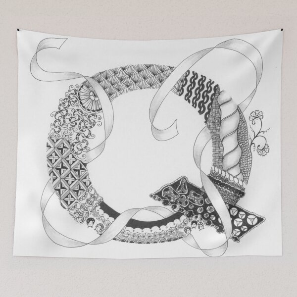 Item preview, Zentangle®-Inspired Art - Tangled Alphabet - Q designed and sold by Laurel Storey, CZT.