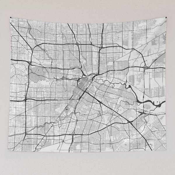 Item preview, Houston Map Gray designed and sold by HubertRoguski.